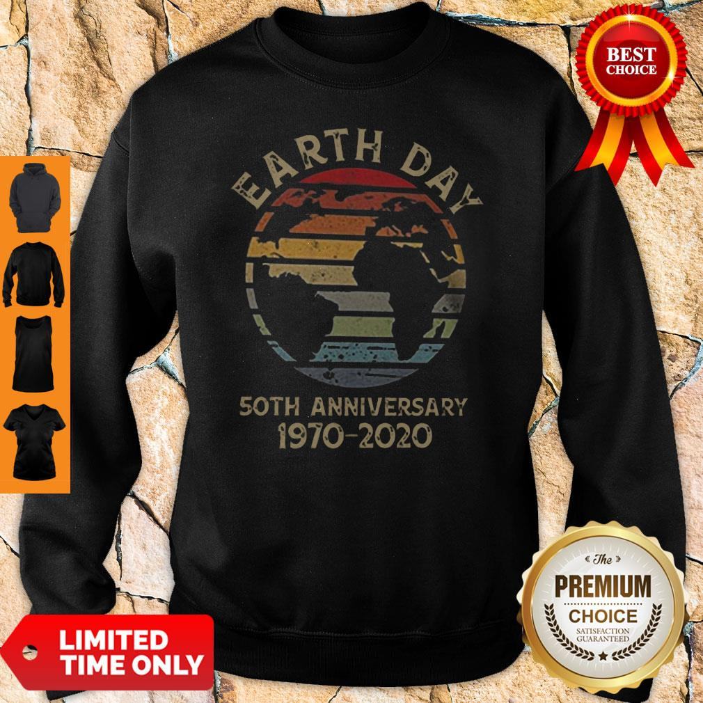 Official Retro Earth Day 50th Anniversary 1970 Retro Sunset Shirt