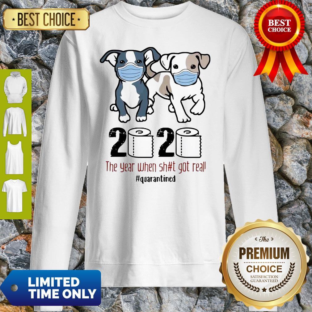 Dogs Mask 2020 The Year When Shit Got Real Quarantined COVID-19 Shirt