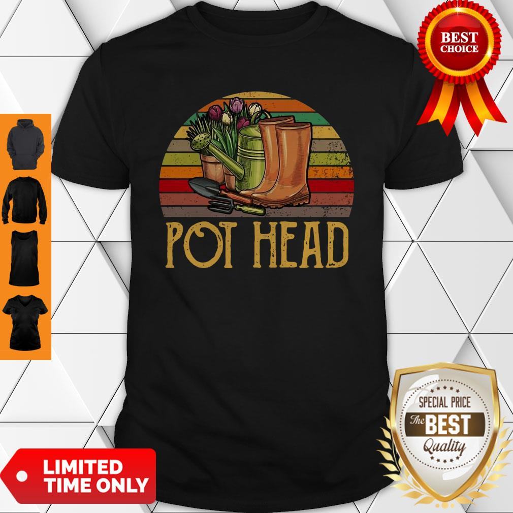 Sweet Vintage Retro Sun Pot Head Gardening Shirt