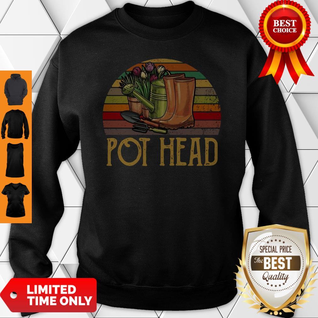 Sweet Vintage Retro Sun Pot Head Gardening Shirt