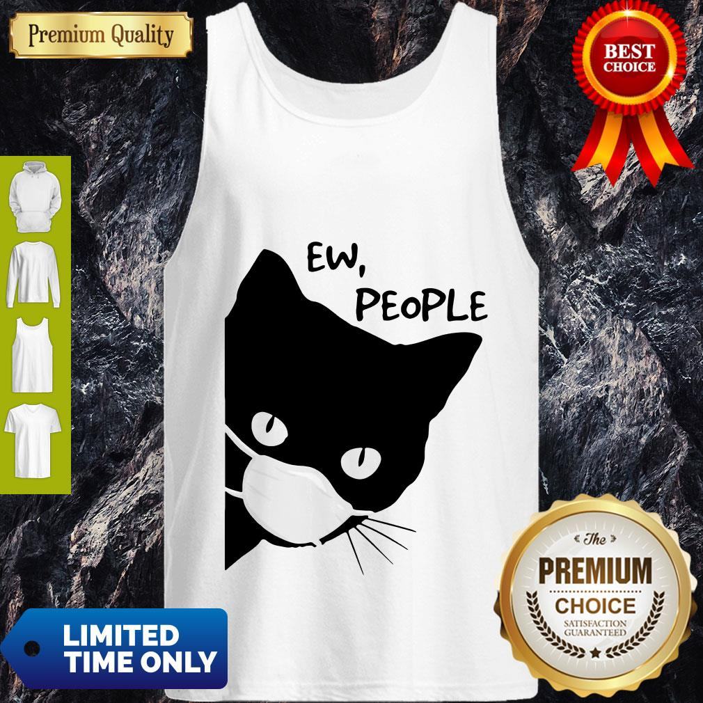 Pretty Black Cat Face Mask Ew People Shirt