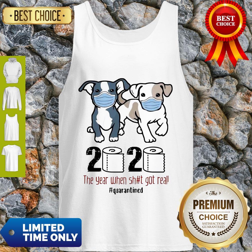 Dogs Mask 2020 The Year When Shit Got Real Quarantined COVID-19 Shirt