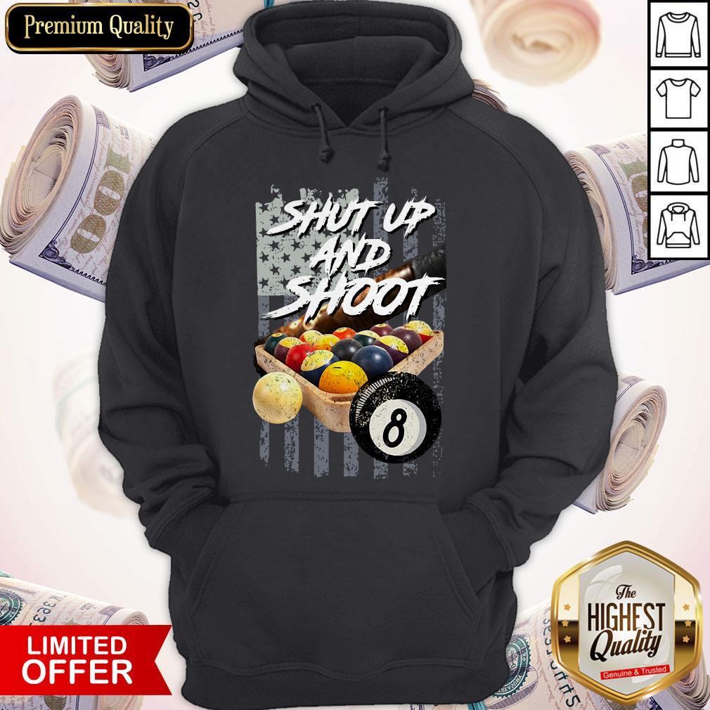 Top Billiard Shut Up And Shoot American Flag Shirt