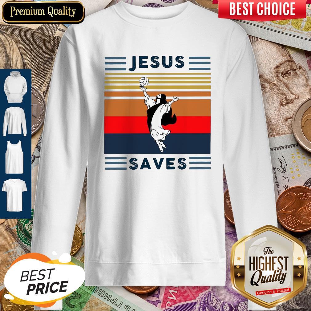 Top Jesus Saves Volleyball Vintage Shirt