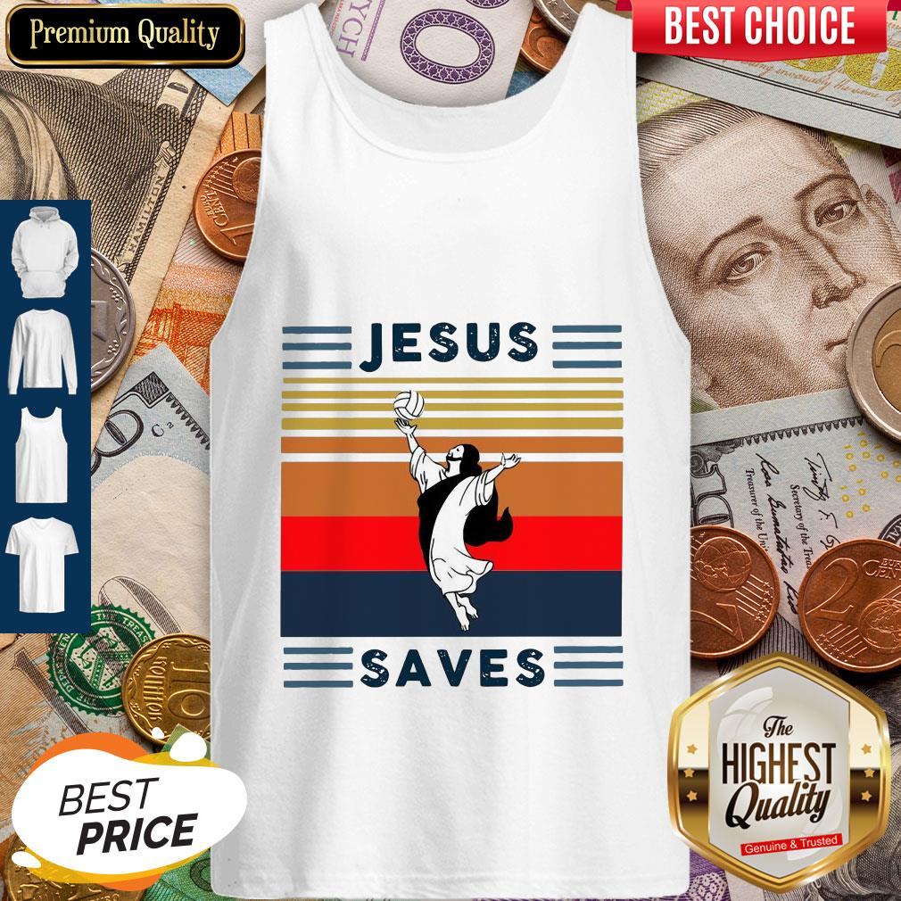 Top Jesus Saves Volleyball Vintage Shirt