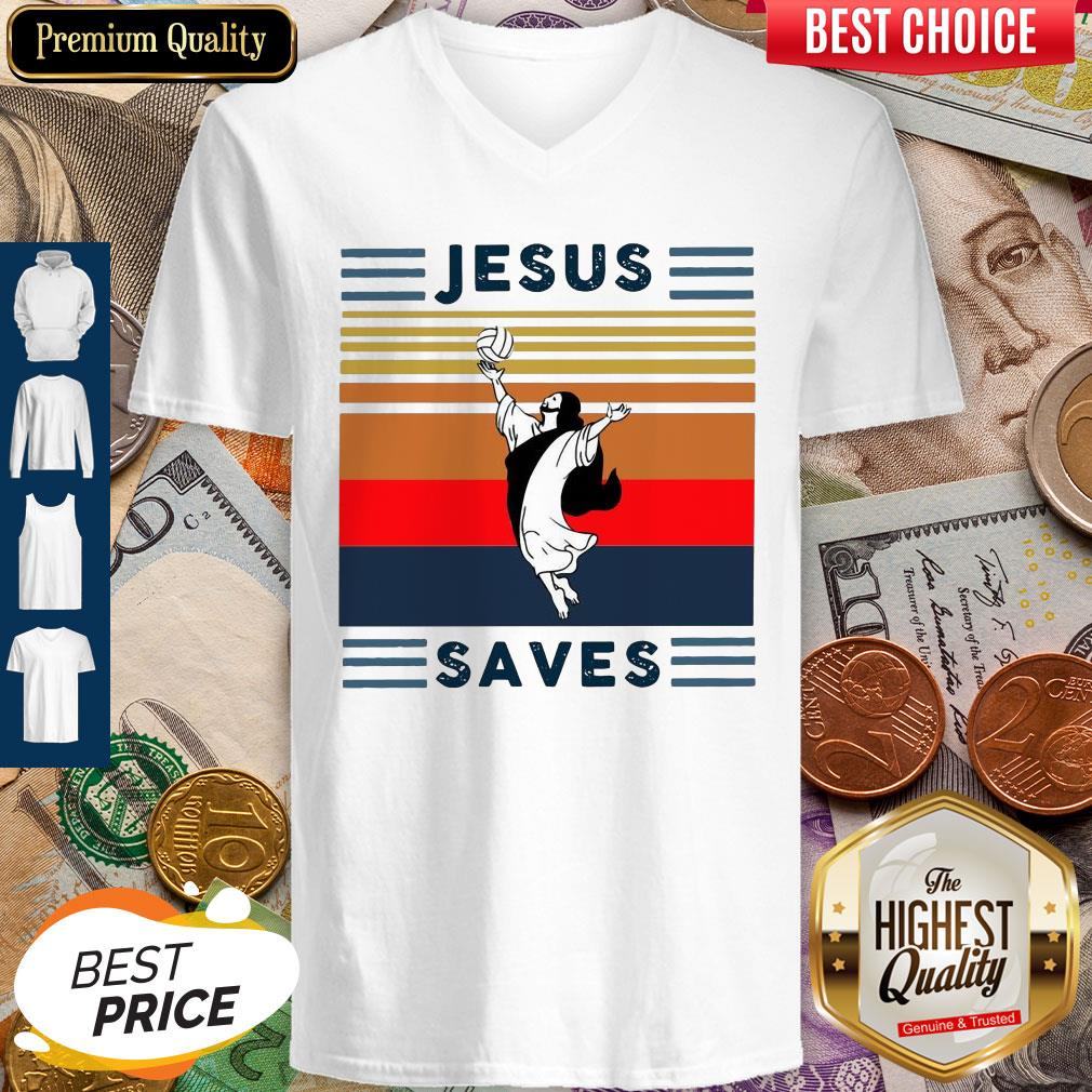 Top Jesus Saves Volleyball Vintage Shirt
