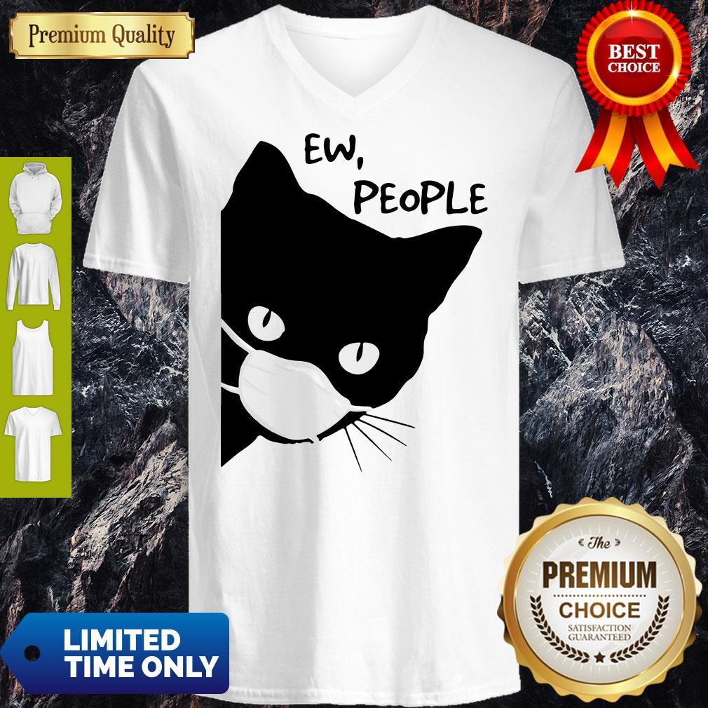 Pretty Black Cat Face Mask Ew People Shirt