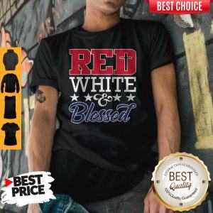 Premium Red White And Blessed Shirt