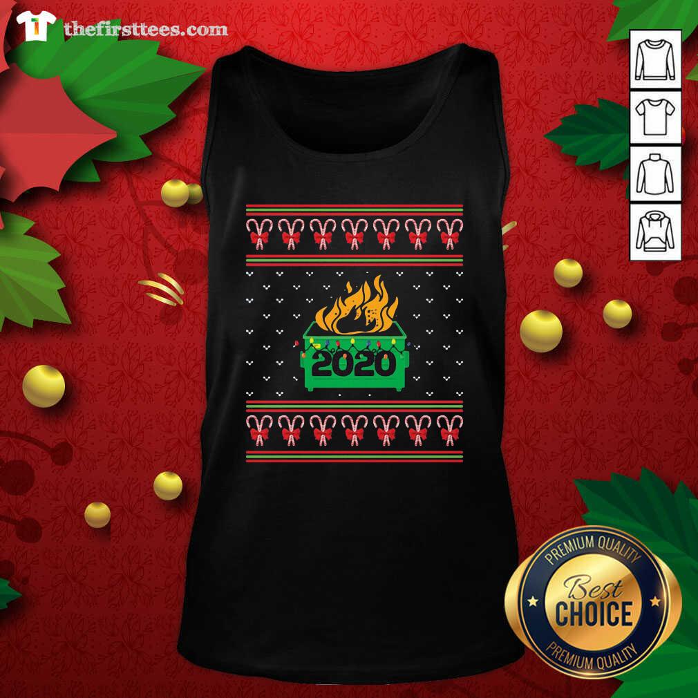 Nice 2020 Dumpster Fire Light Ugly Christmas Shirt