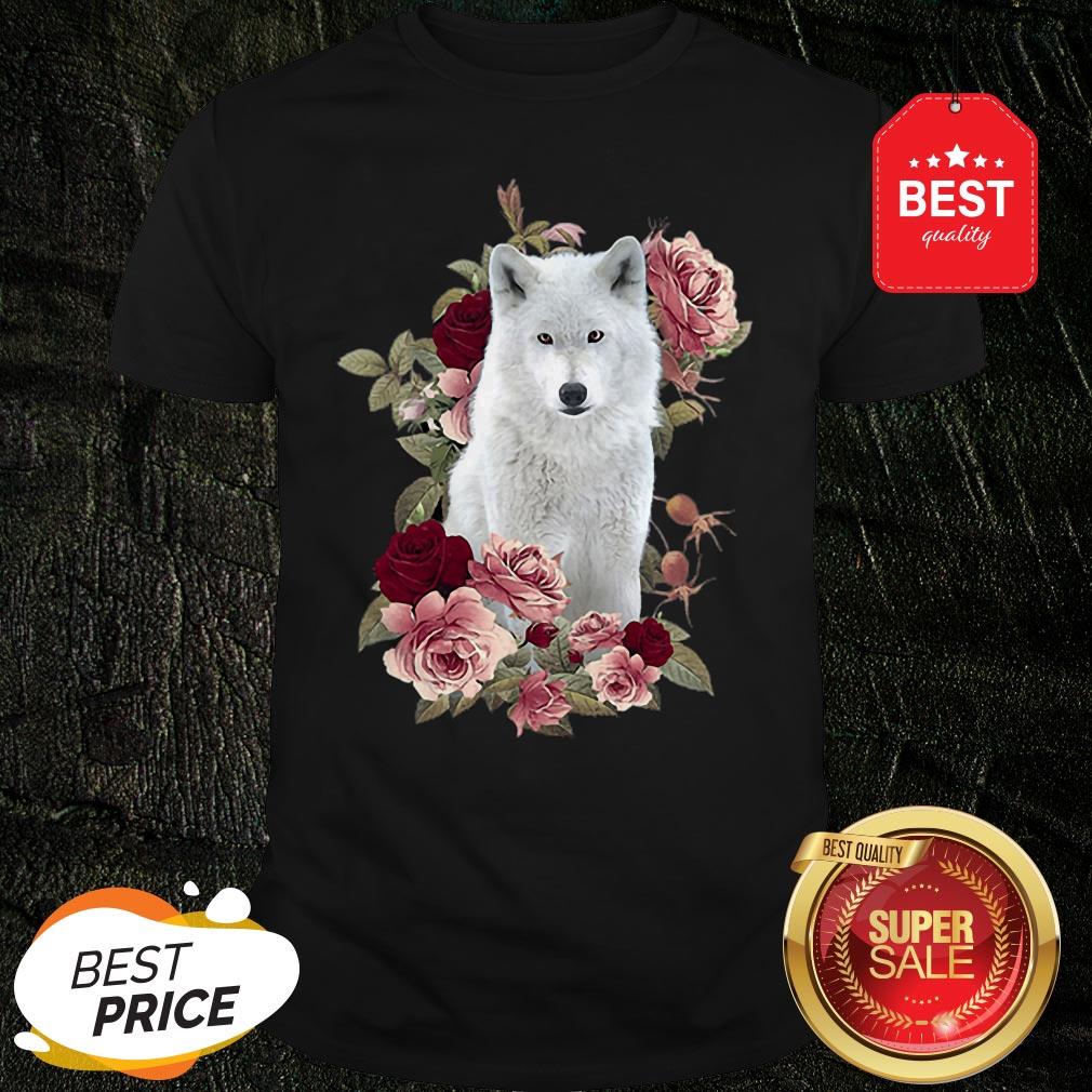 Official White Wolf With Roses Wolves Shirt