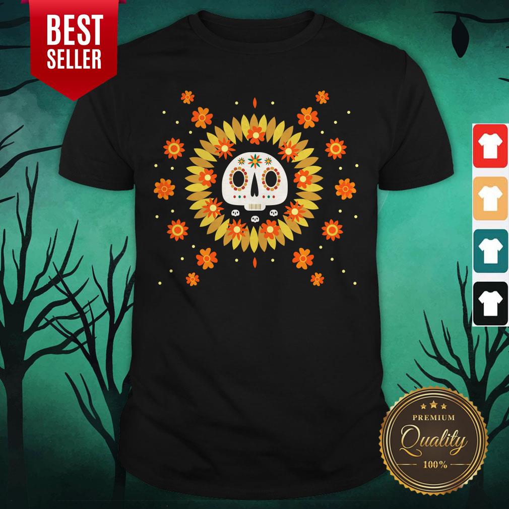 Sun Sugar Skull Dia De Los Muertos Day Dead Shirt