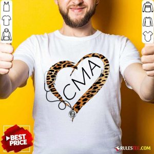 Heart CMA Medical Stethoscope Nurse Leopard Shirt