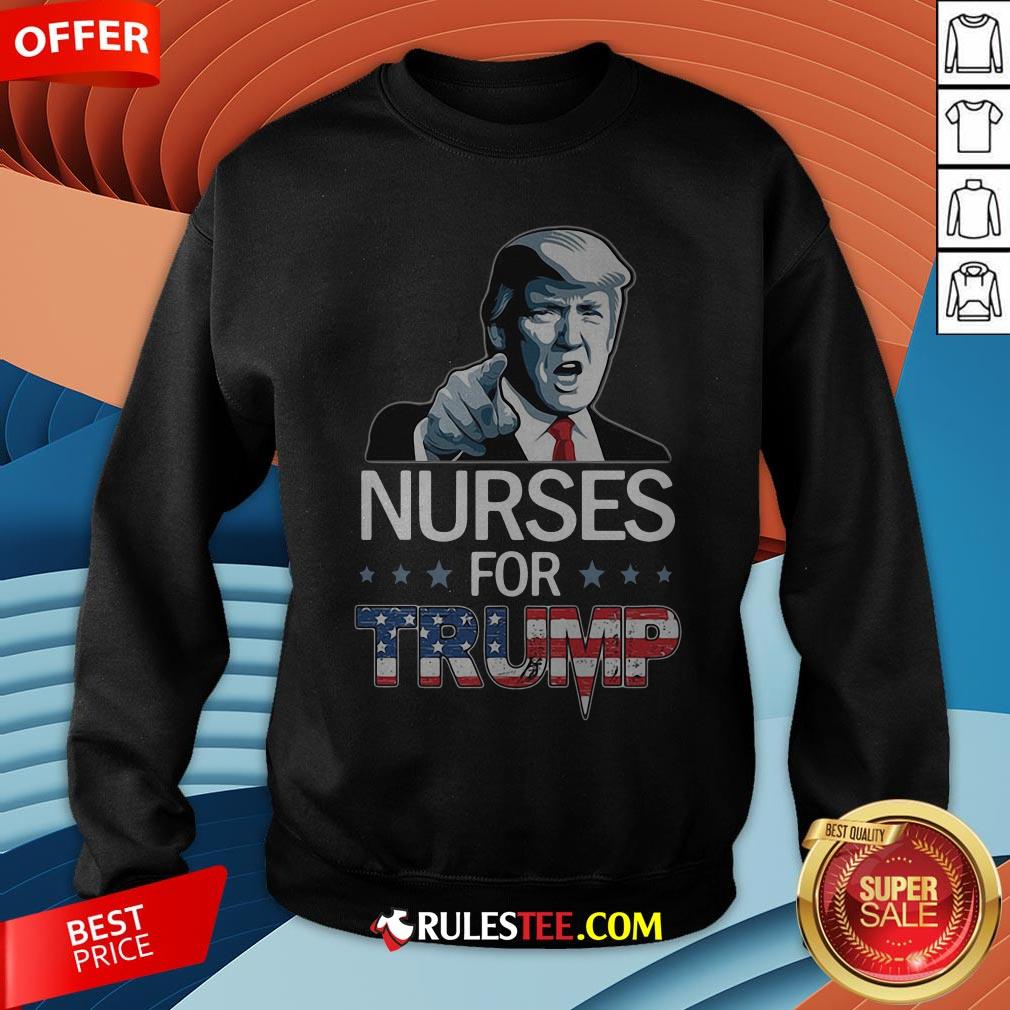 Funny Nurse For Trump American Flag Shirt
