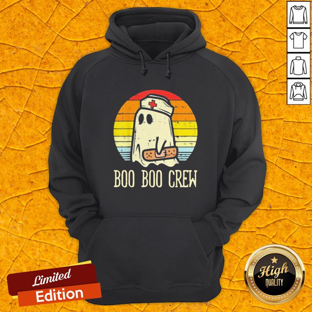 Boo Boo Crew Ghost Nurse Vintage Retro Halloween Shirt