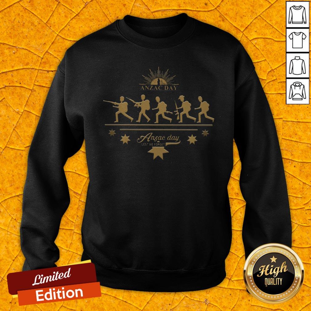 Cute Anzac Day Lest We Forget Stars Shirt