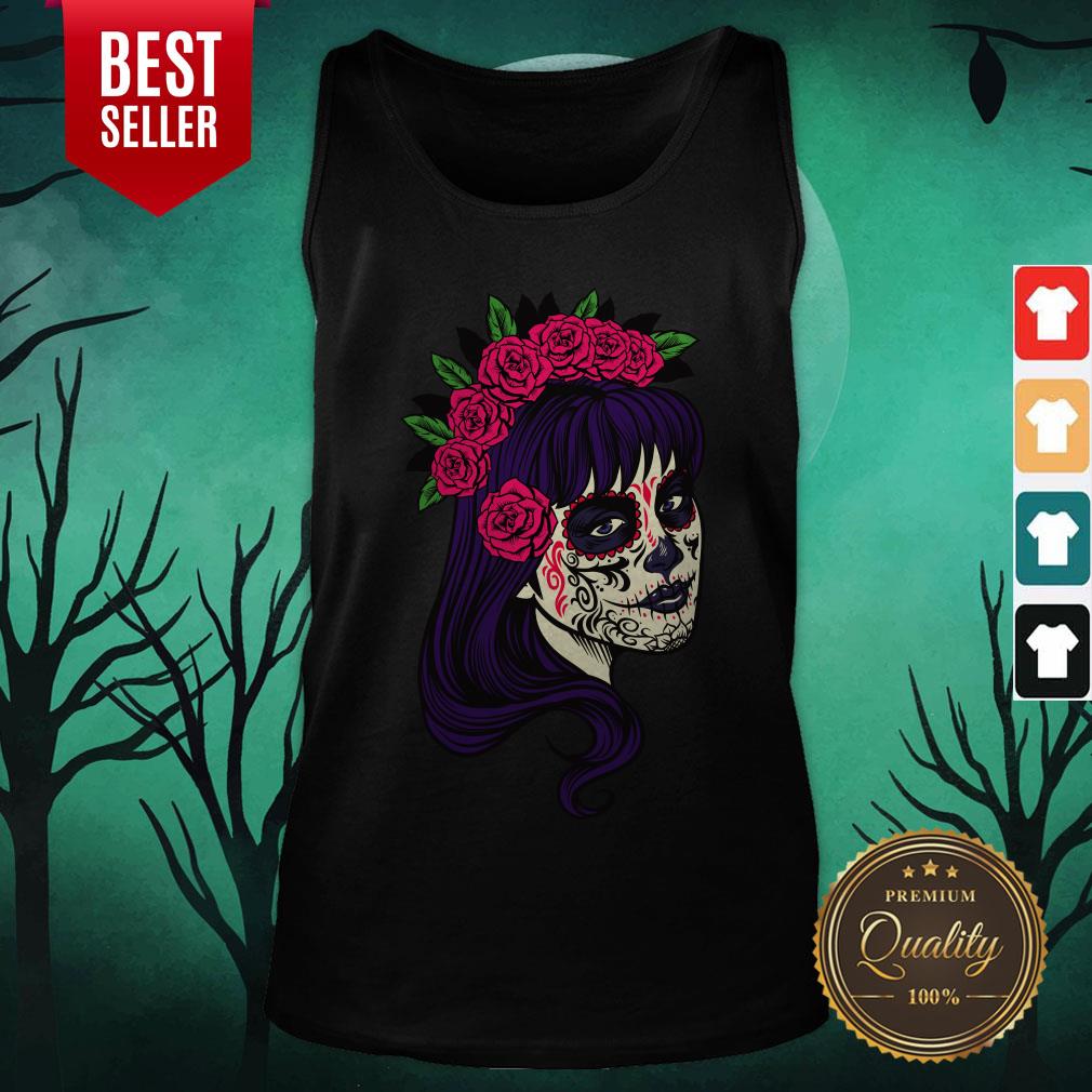 Sugar Skull Girl Day Of The Dead Dia De Muertos Shirt