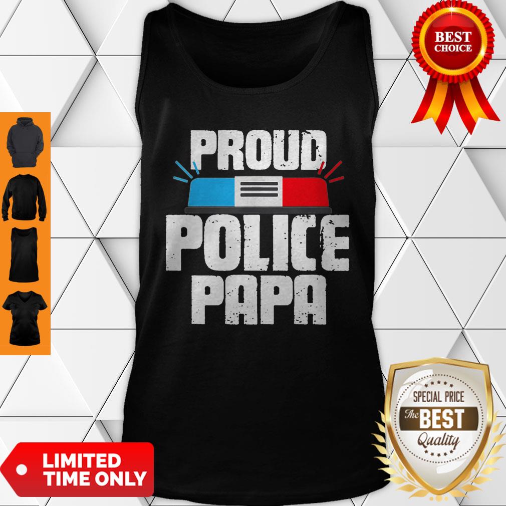 Mens Proud Police Papa Police Officer Daddy Shirt