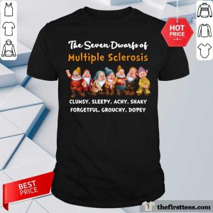 The Seven Dwarfs Of Multiple Sclerosis Clumsy Sleepy Achy Shaky Forget Grouchy Dopey Shirt