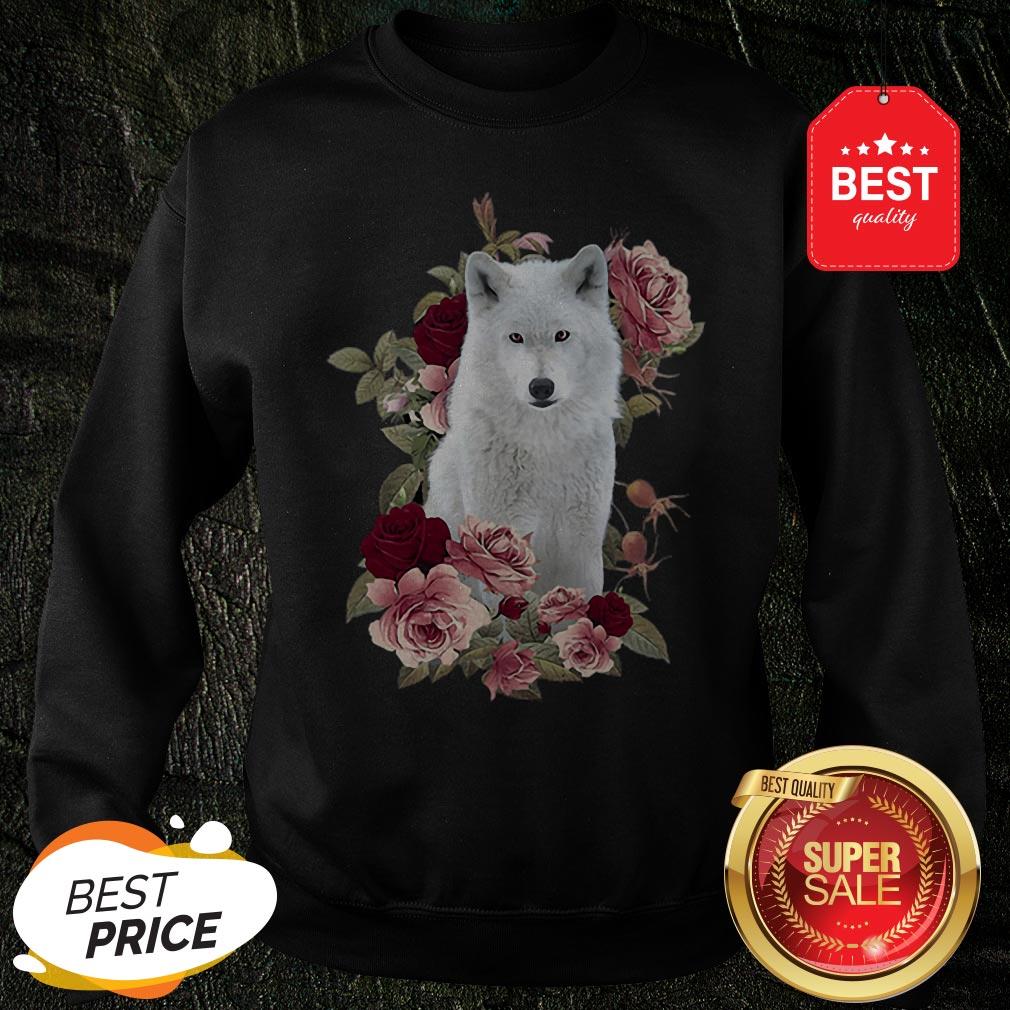 Official White Wolf With Roses Wolves Shirt