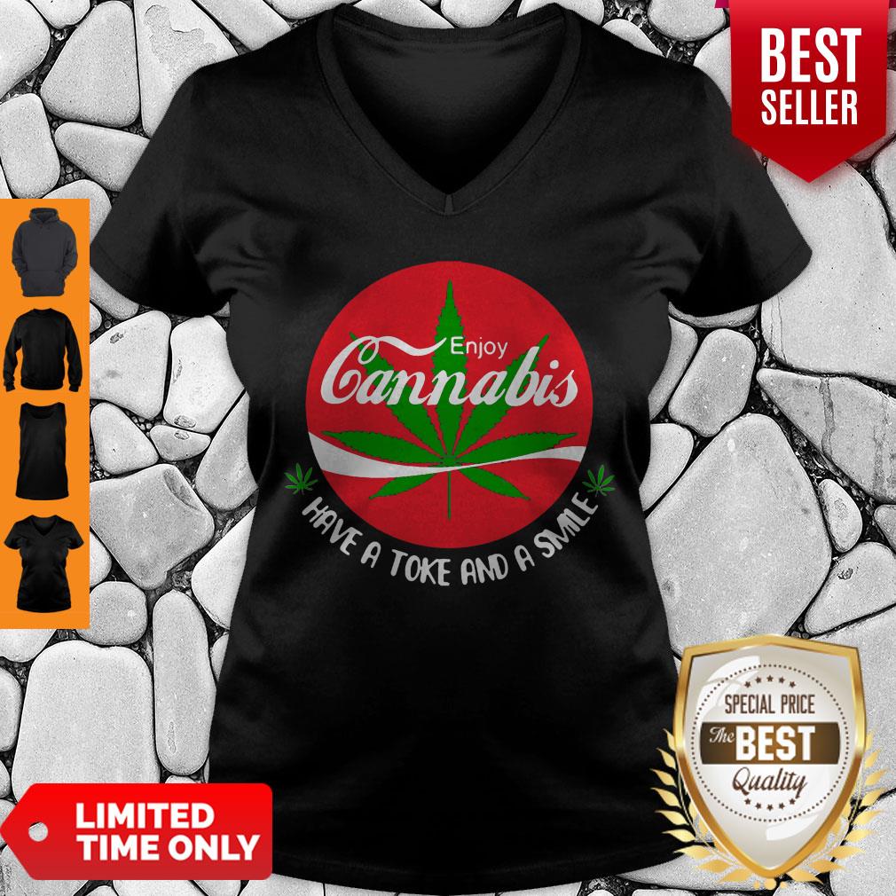 Enjoy Cannabis Have A Toke And A Smile Coca Cola Shirt