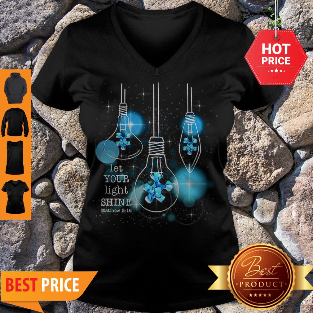 Light Bulb Let Your Light Shine Matthew 516 Shirt