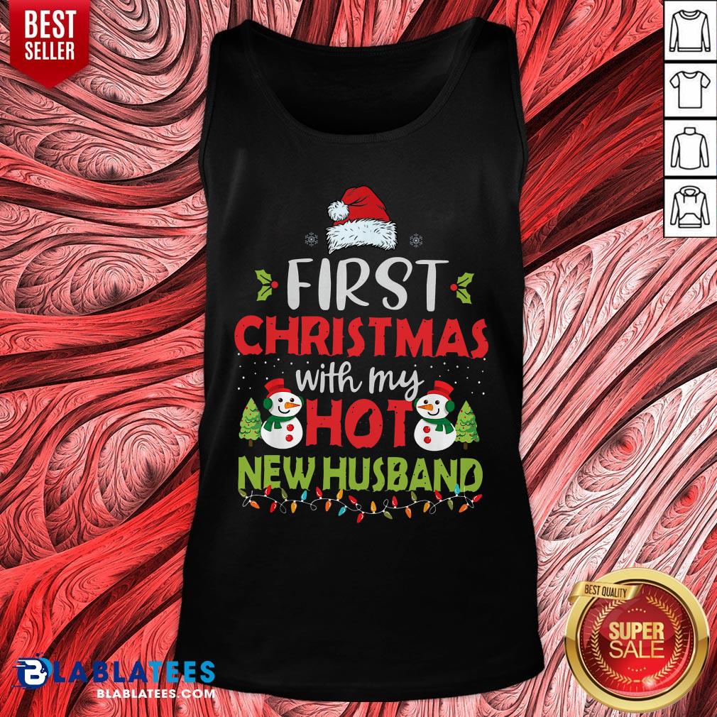 Pretty Santa Snowman First Christmas With My Hot New Husband Shirt