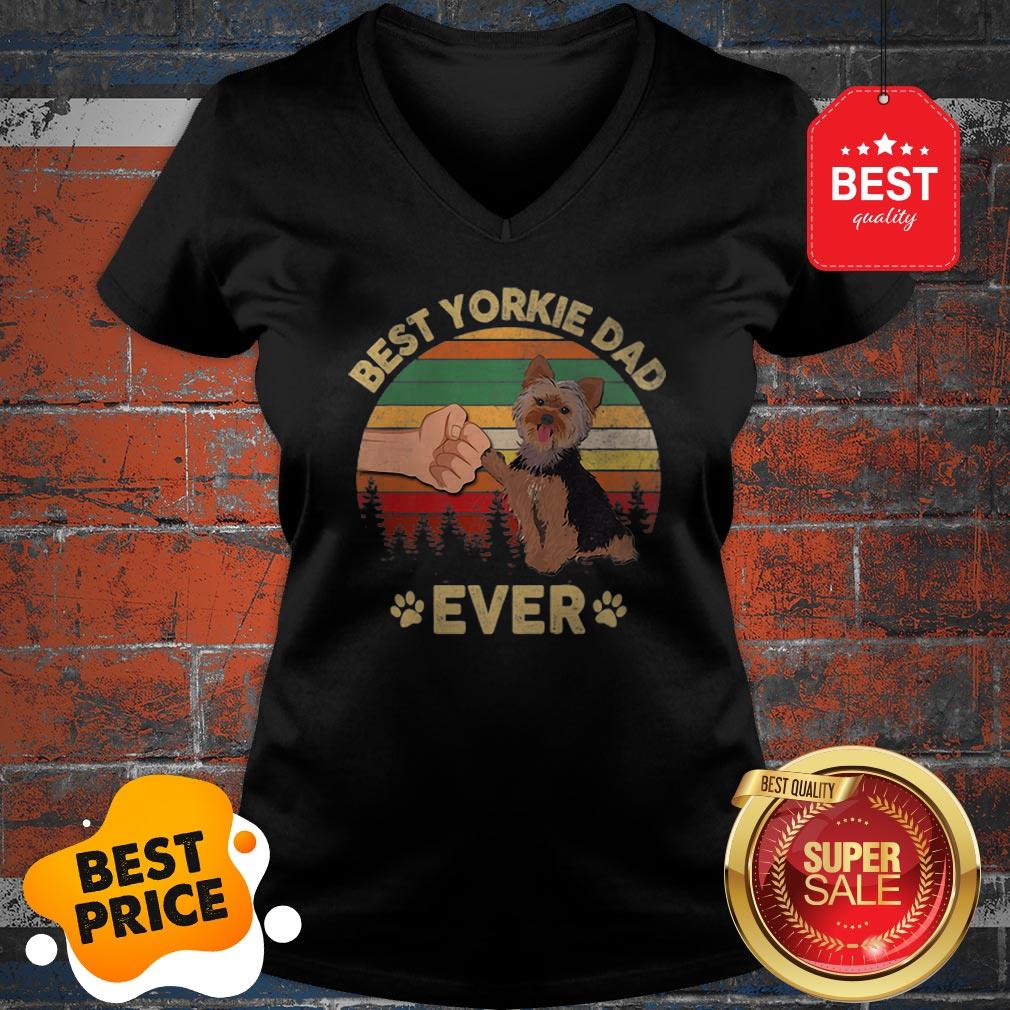 Official Father Day Best Yorkie Dad Ever Vintage Shirt