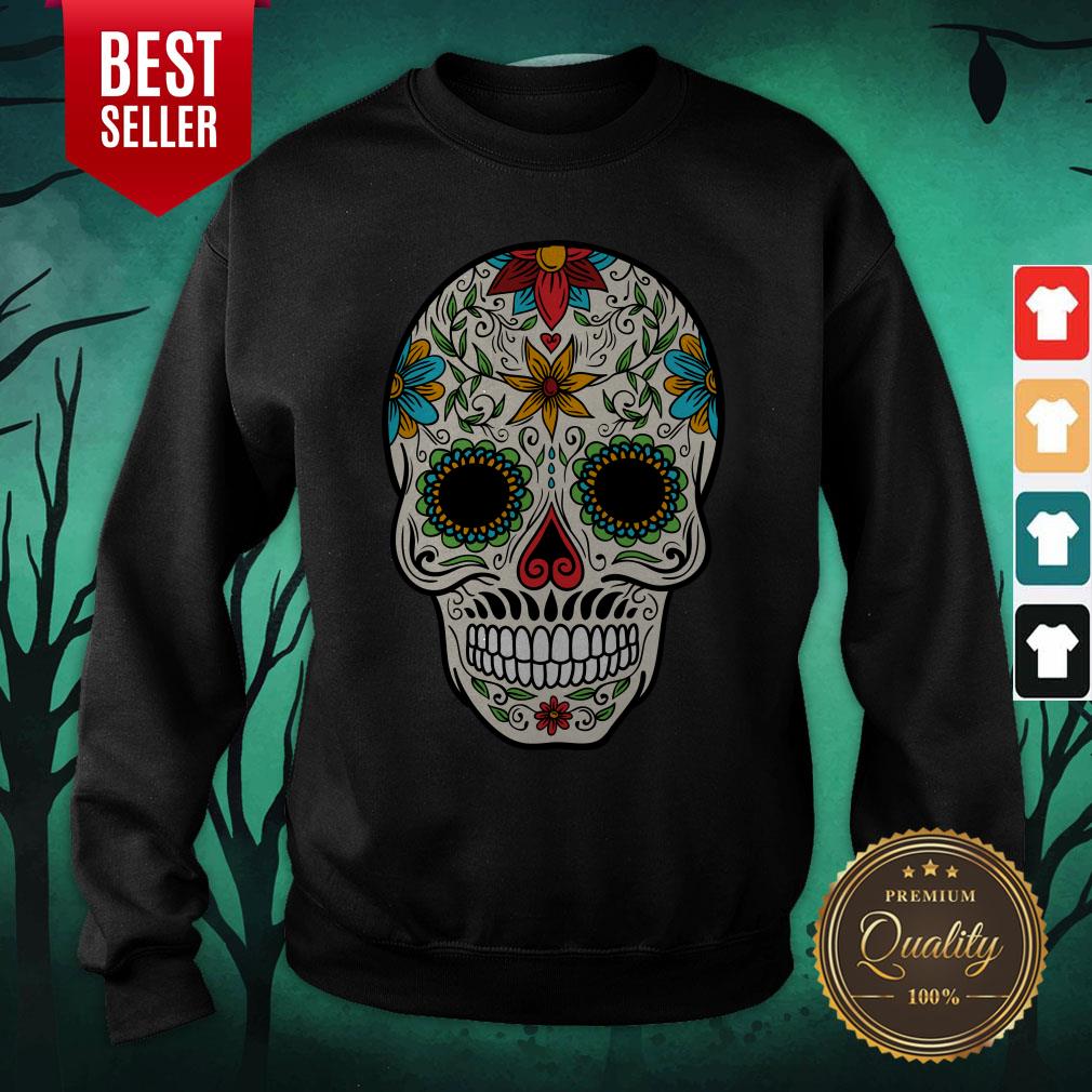 Floral Sugar Skull Day Of The Dead Shirt