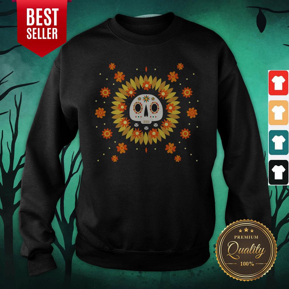 Sun Sugar Skull Dia De Los Muertos Day Dead Shirt