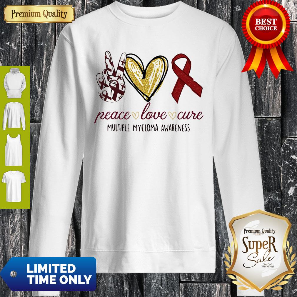 Peace Love Cure Multiple Myeloma Awareness Shirt