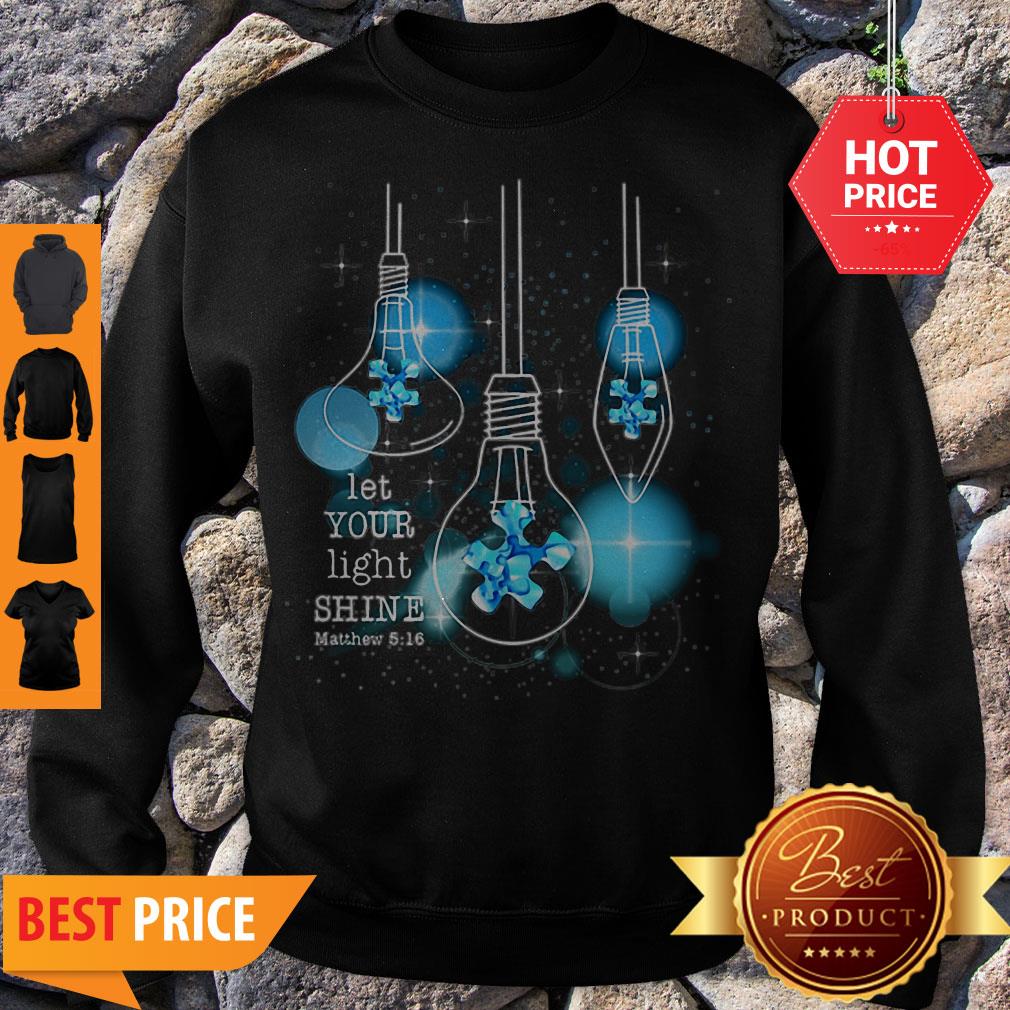 Light Bulb Let Your Light Shine Matthew 516 Shirt