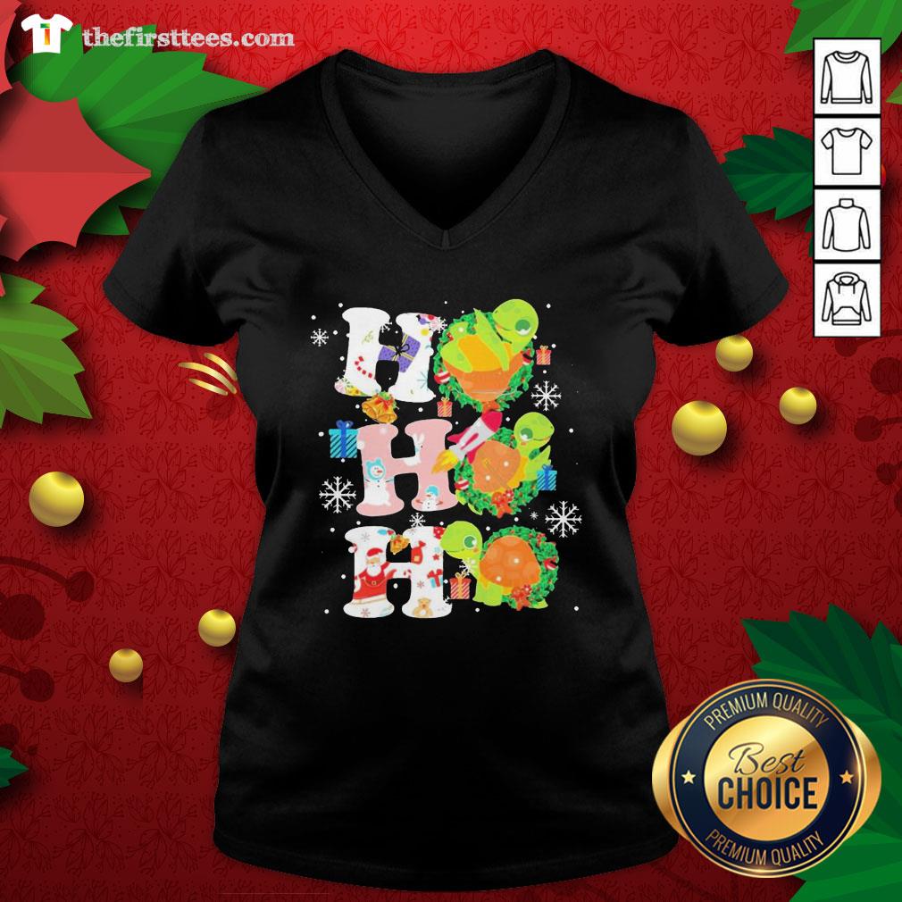 Colorful Turtles Ho Ho Ho Christmas Shirt