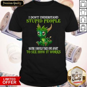 Nice Dragon I Don't Understand Stupid People Maybe I Should Take One Apart To See How It Works Shirt