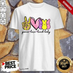 Hot Lunch Lady Peace Love Bunny Shirt