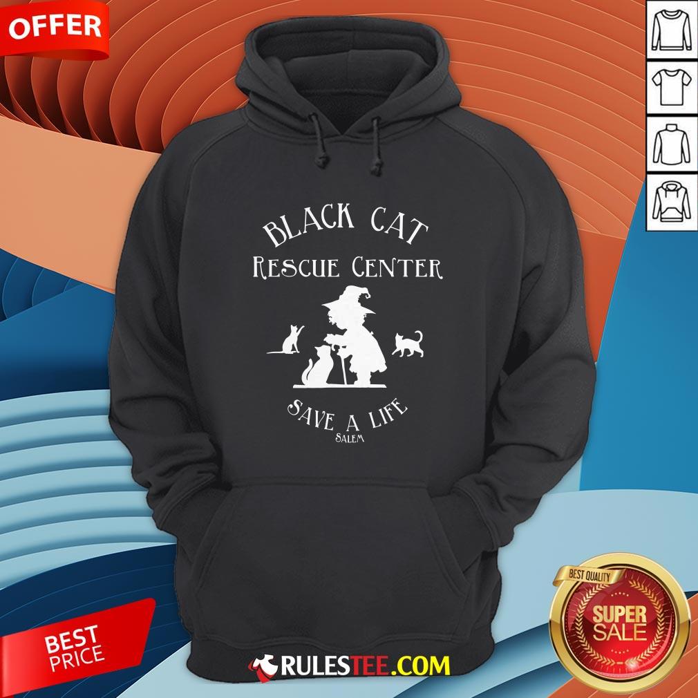 Black Cat Rescue Center Save A Life Salem Witch Halloween Shirt