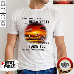 You Came To Say Hello Today I Whispered I Miss You As You Flew Away Shirt