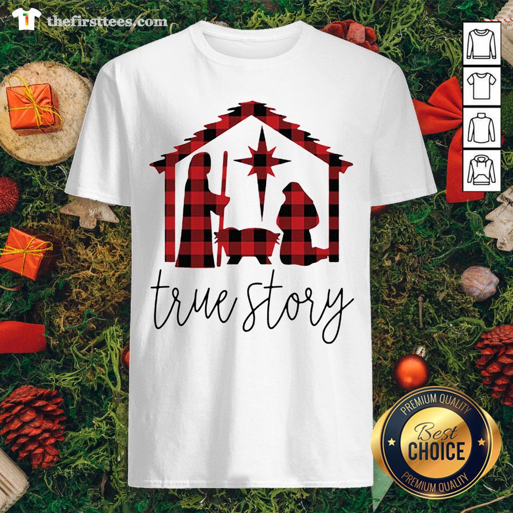 Official Plaid Jesus True Story Christmas Shirt