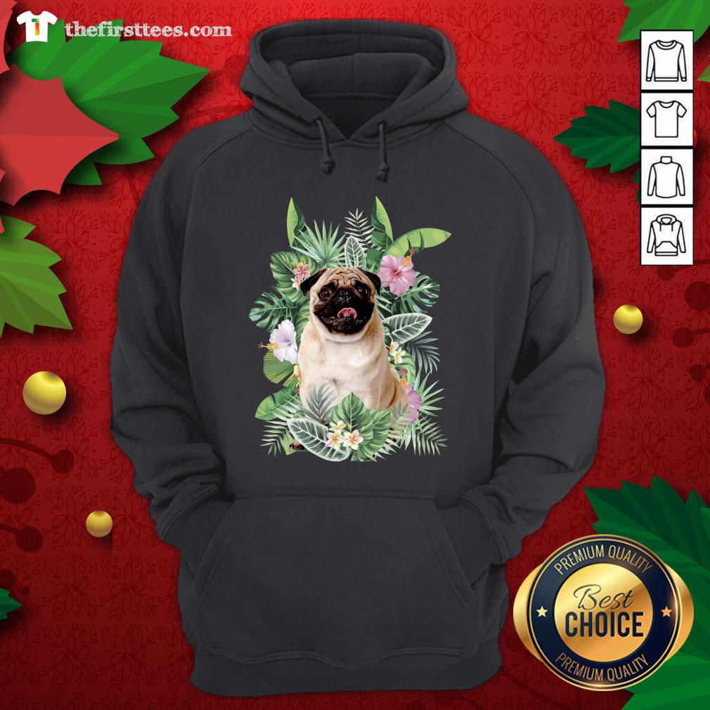 Lovely Pug White Flower Shirt