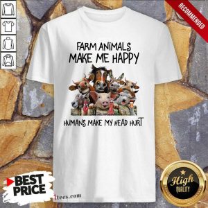 Official Animals Make Me Happy Humans Make My Head Hurt Shirt