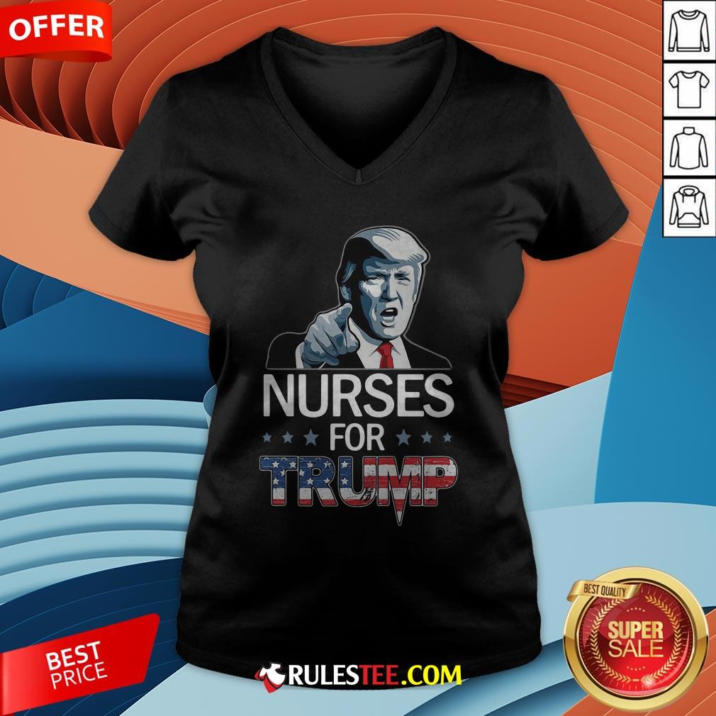 Funny Nurse For Trump American Flag Shirt