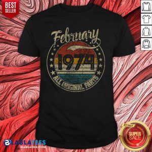 Pretty February 1974 All Original Parts Vintage Shirt