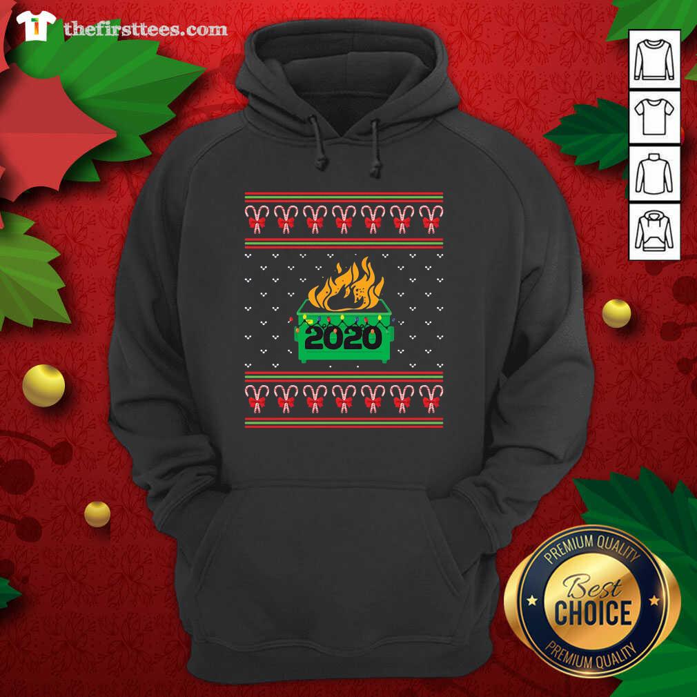 Nice 2020 Dumpster Fire Light Ugly Christmas Shirt