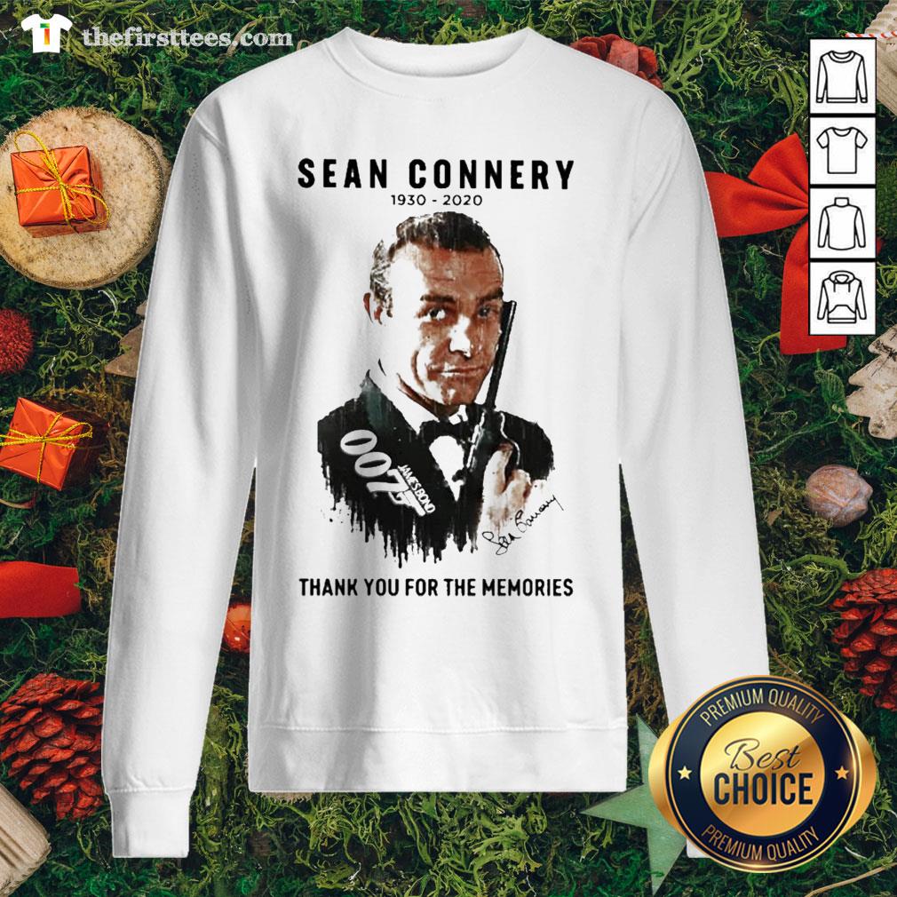 Nice Sean Connery 007 1930-2020 Signature Thank You For The Memories Shirt