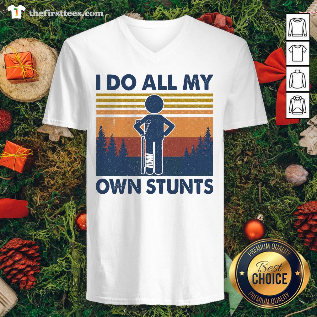 Official I Do All My Own Stunts Vintage Retro Shirt