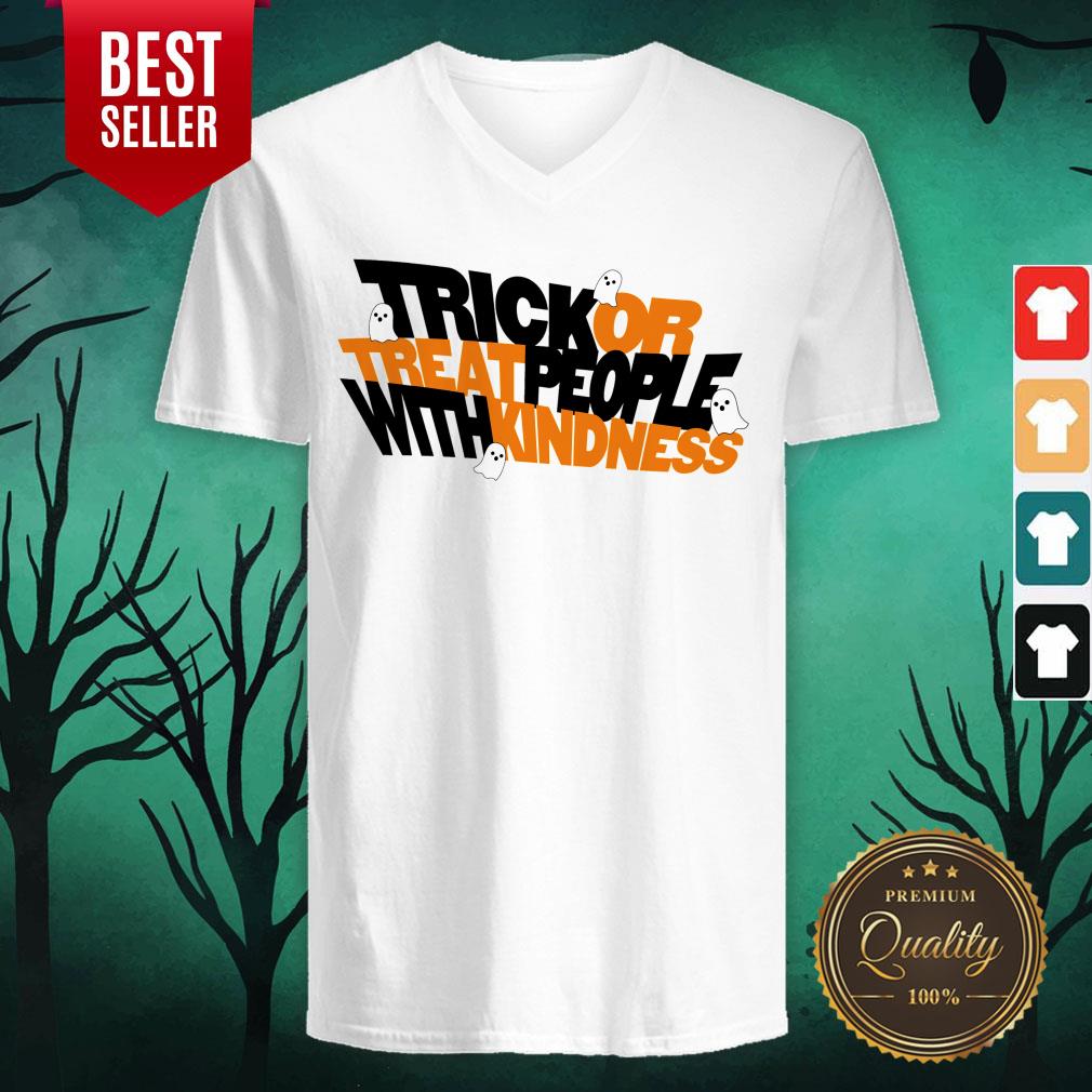 Trick Or Treat People With Kindness Ghost Halloween Shirt