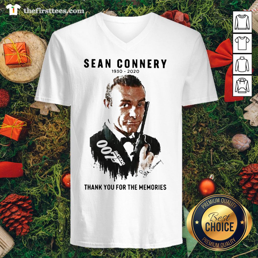 Nice Sean Connery 007 1930-2020 Signature Thank You For The Memories Shirt