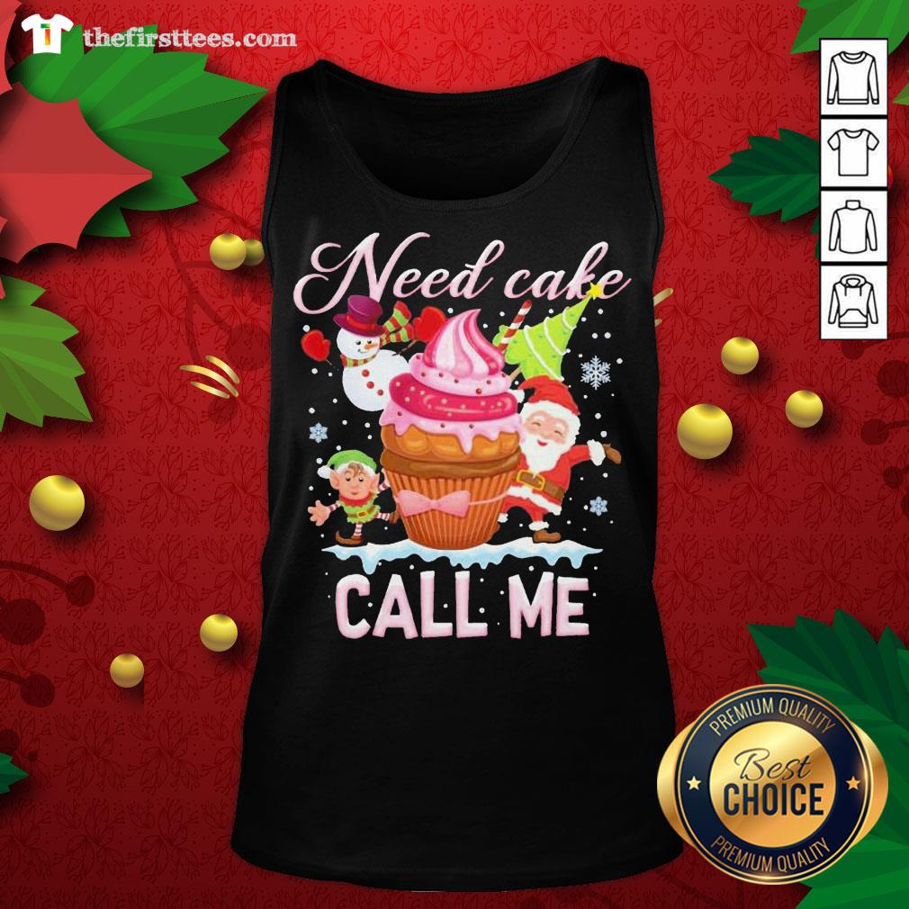 Lovely Santa And Snowman Claus Need Cake Call Me Christmas Shirt
