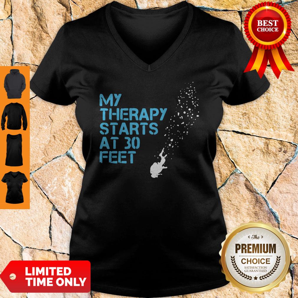 Official My Therapy Starts At 30 Feet Shirt