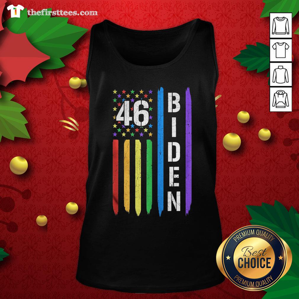 Colorful Joe Biden 46th President 2020 Victory Gay Lgbt Rainbow Pride Shirt