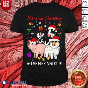 Cute Pig Sheep Chicken Cow Santa This Is My Christmas Farmer Shirt